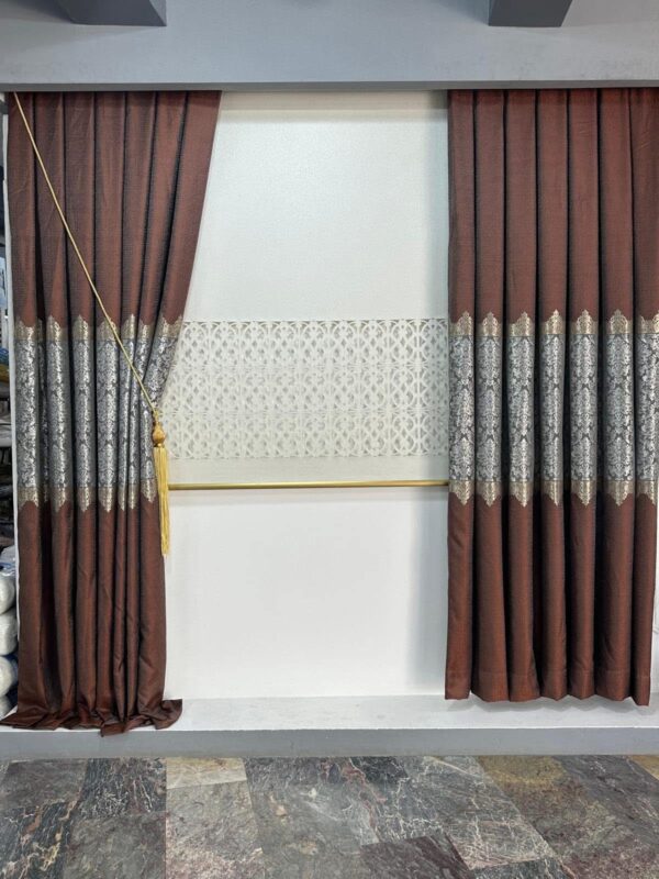 Kahve Damask Asalet Pano Fon