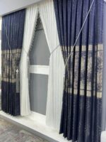 Lacivert Zarafet Pano Fon