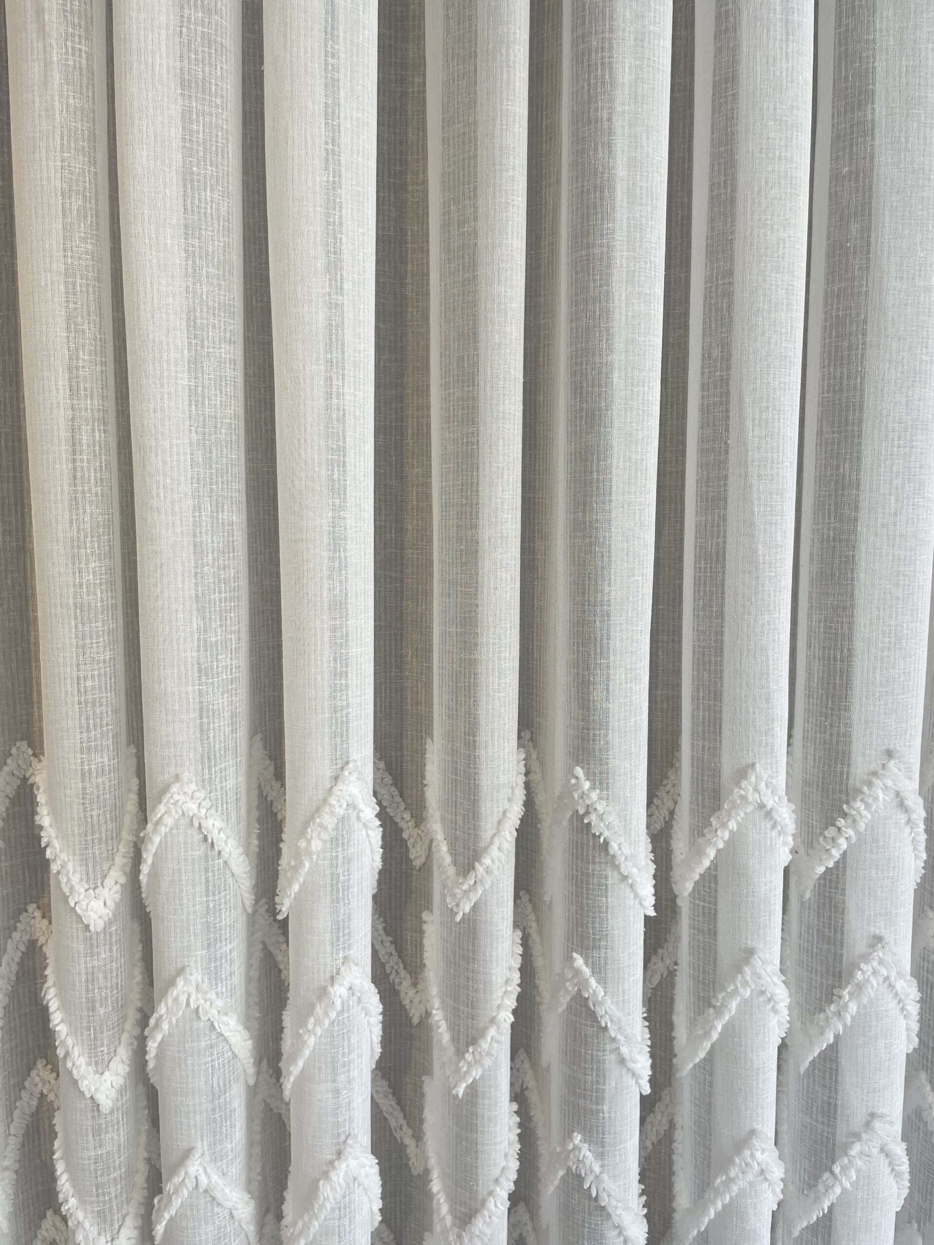 Zikzak Ponpon Tül Perde